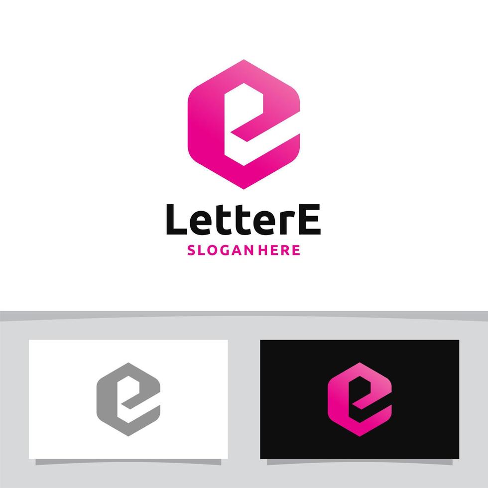 lettre créative e logo illustration vectorielle vecteur