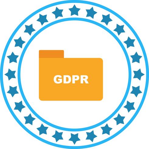 Icône de dossier Vector GDPR