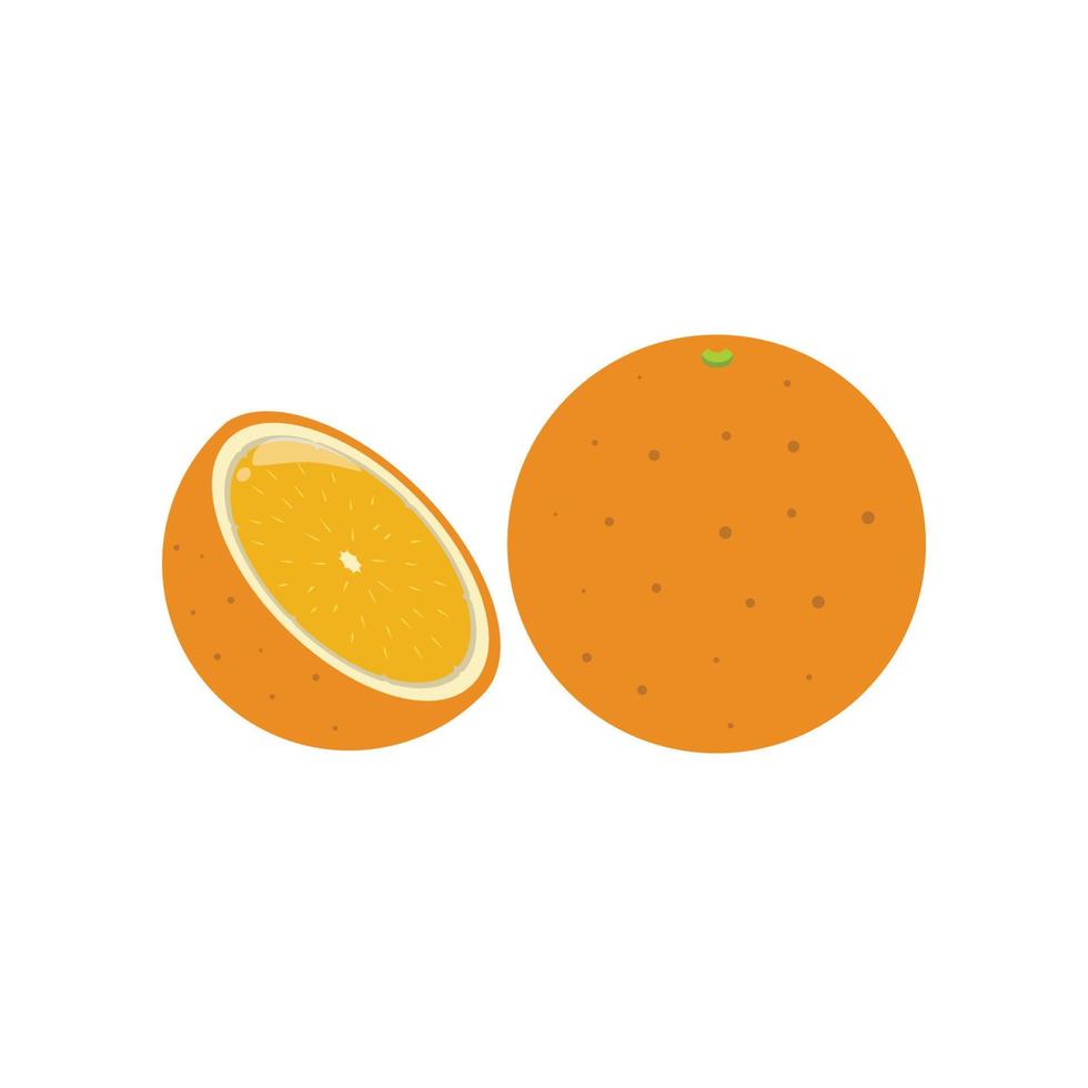illustration plate orange. élément de conception d'icône propre sur fond blanc isolé vecteur