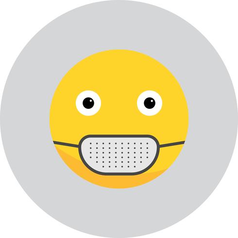 Icône Emoji de masque médical de vecteur