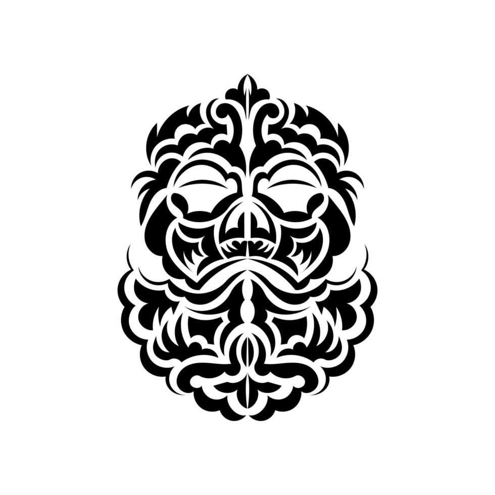 masque maori. masques effrayants dans l'ornement local de la polynésie. isolé. style plat. illustration vectorielle. vecteur