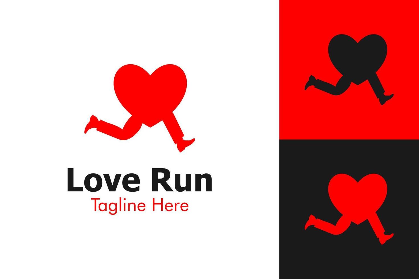 illustration vectorielle du logo de course d'amour. parfait à utiliser pour une entreprise technologique vecteur
