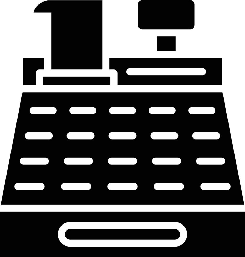 style d'icône de caisse enregistreuse vecteur