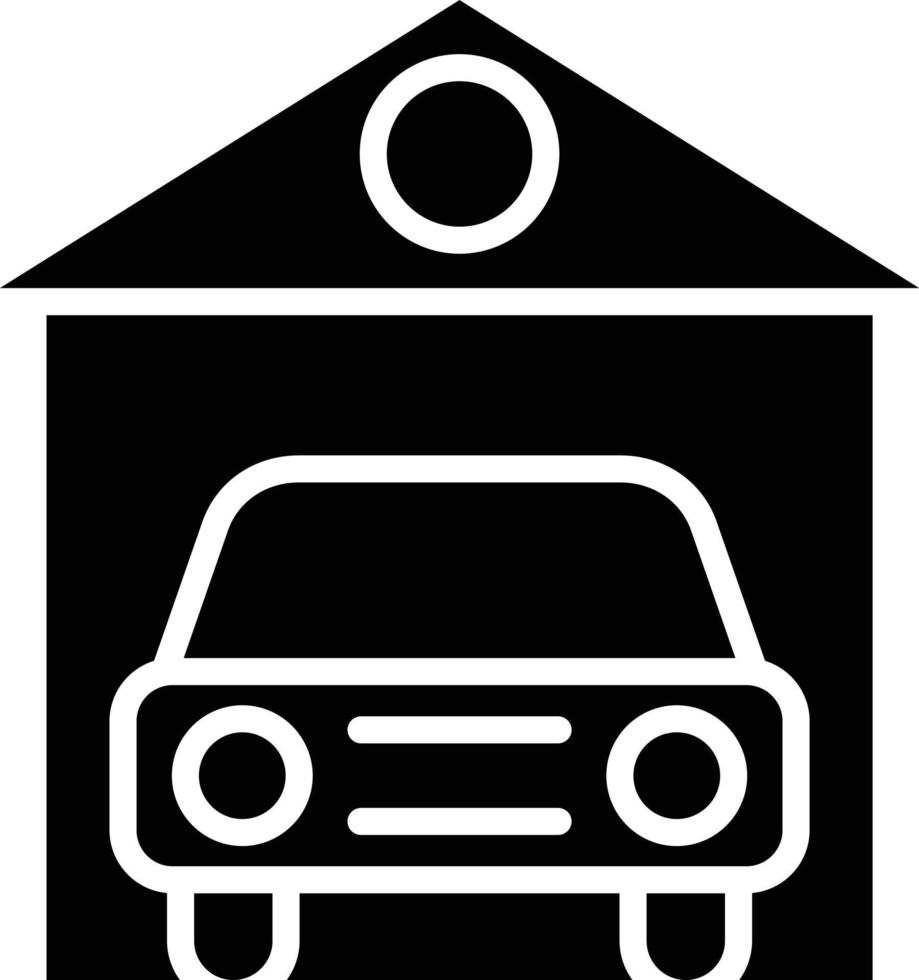 style d'icône de garage de voiture vecteur