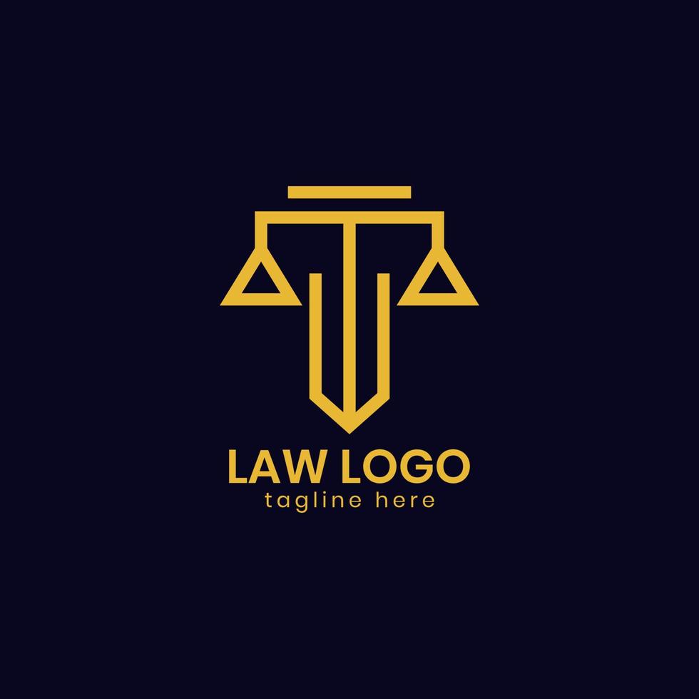 avocat juridique cabinet d'avocats logo design template vecteur