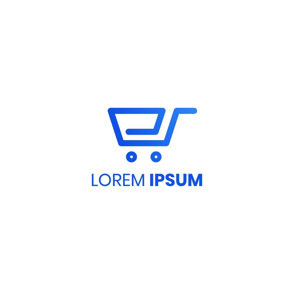création de logo de boutique en ligne icône vecteur