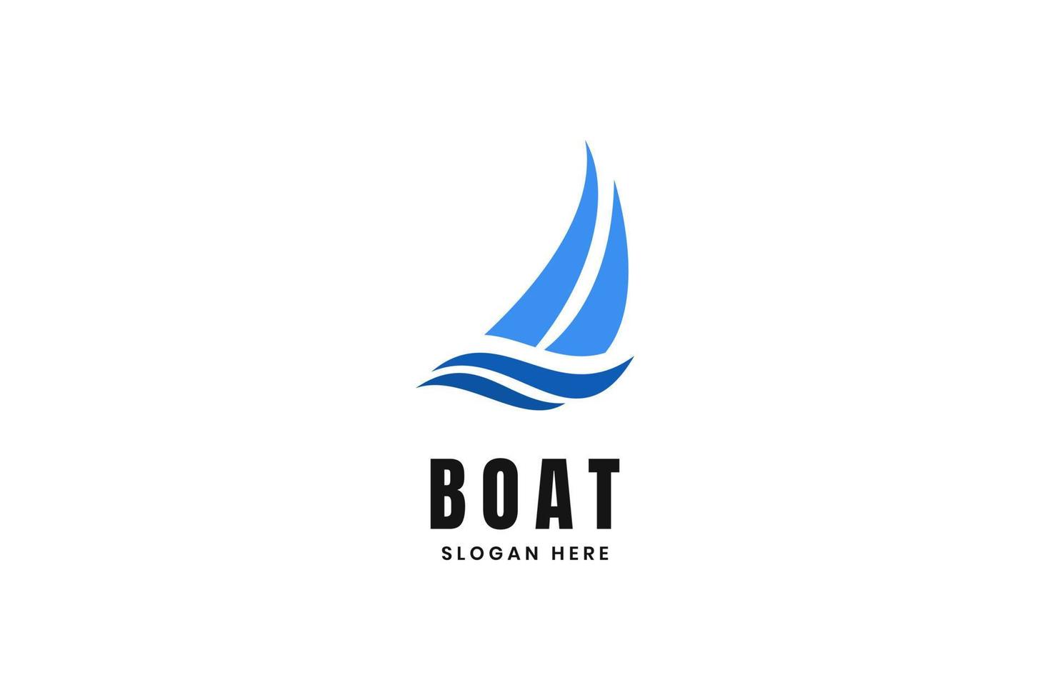 vecteur de conception de logo icône bateau