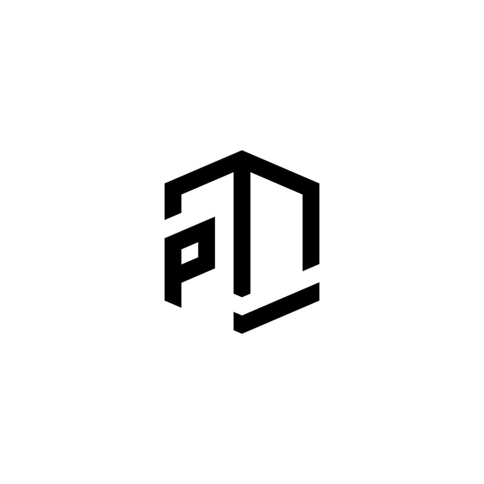 création de logo de lettre initiale pm vecteur