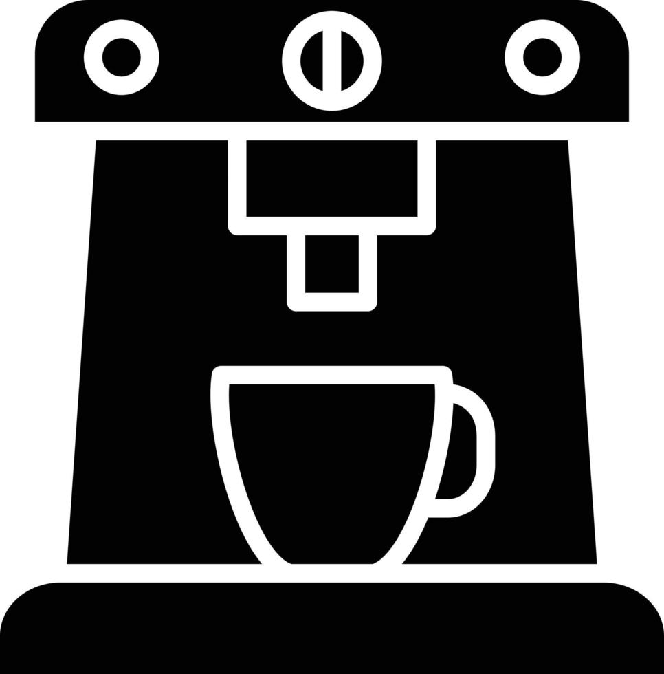 style d'icône de machine à café vecteur