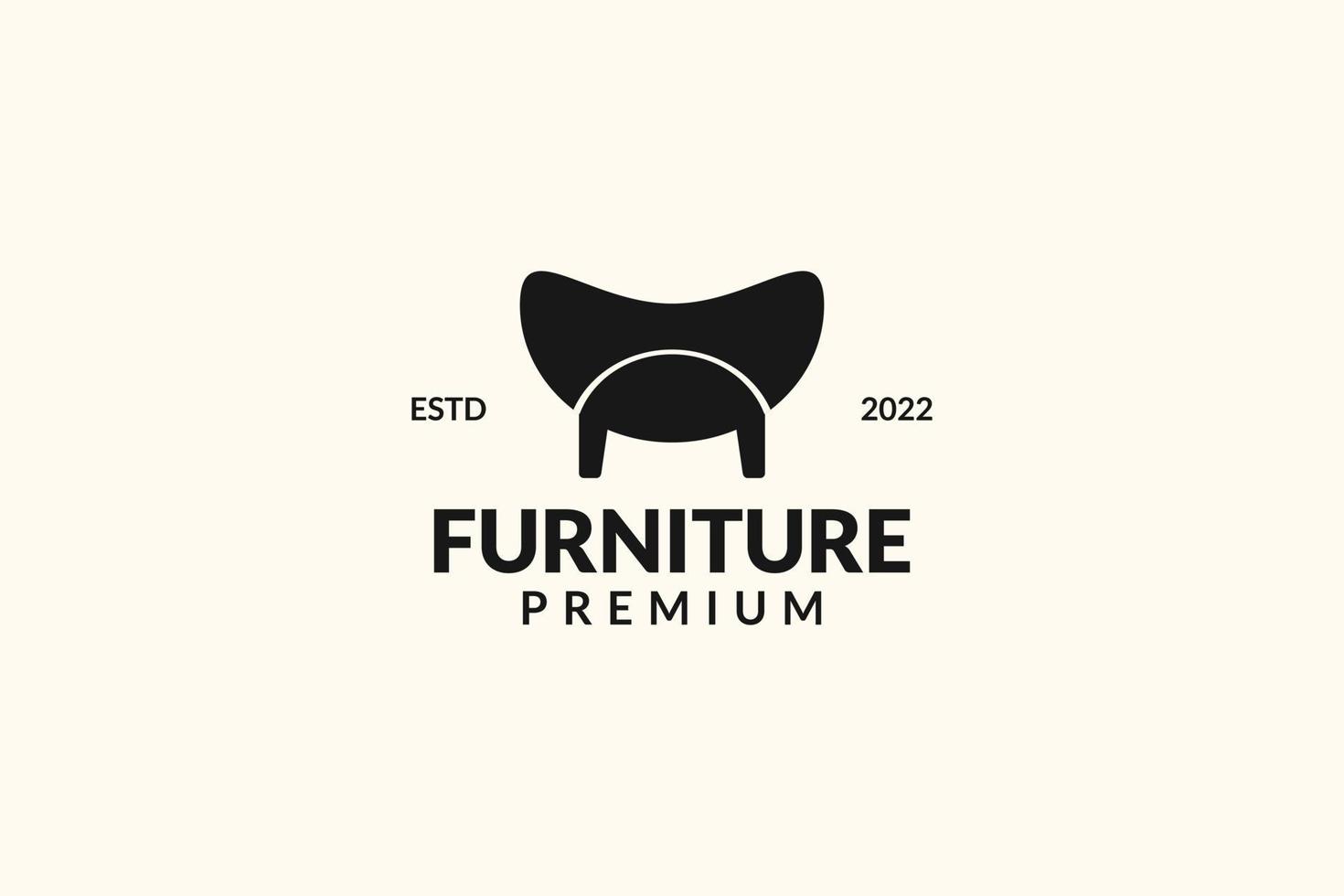 intérieur de conception de logo de meubles pour les entreprises vecteur