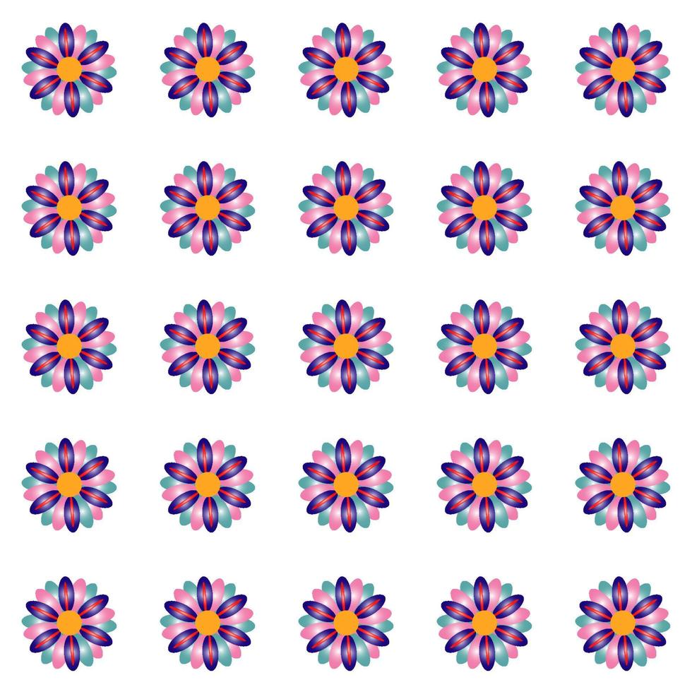 motif de fleurs colorées vecteur