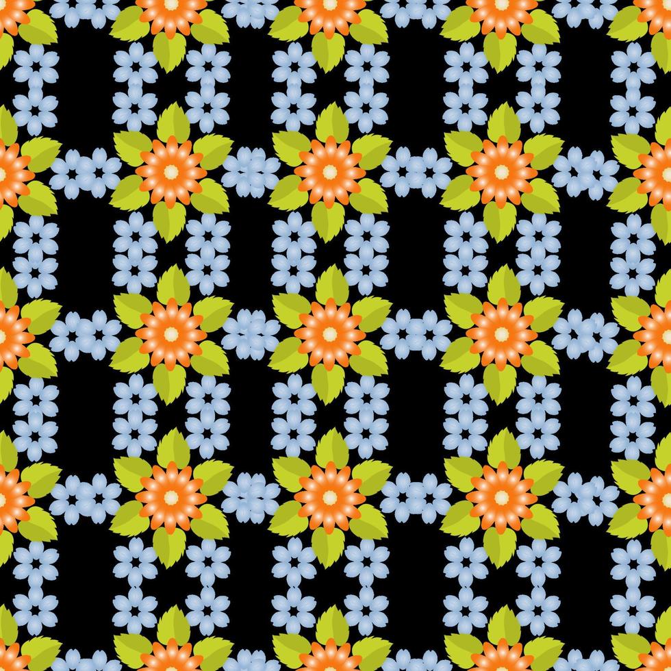 motif de fleurs colorées vecteur