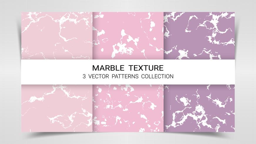 Arrière-plans et textures de marbre Premium Set Patterns Collection Template. vecteur