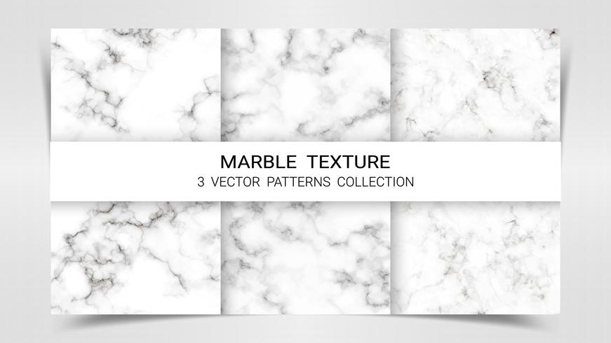 Arrière-plans et textures de marbre Premium Set Patterns Collection Template. vecteur