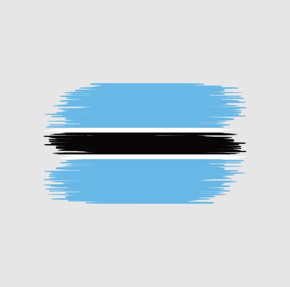 coup de pinceau du drapeau du botswana. drapeau national vecteur