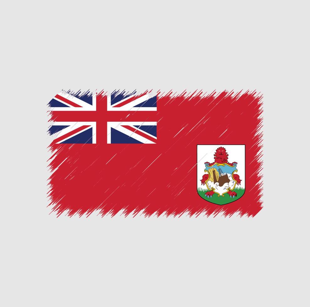 coup de pinceau du drapeau des bermudes. drapeau national vecteur