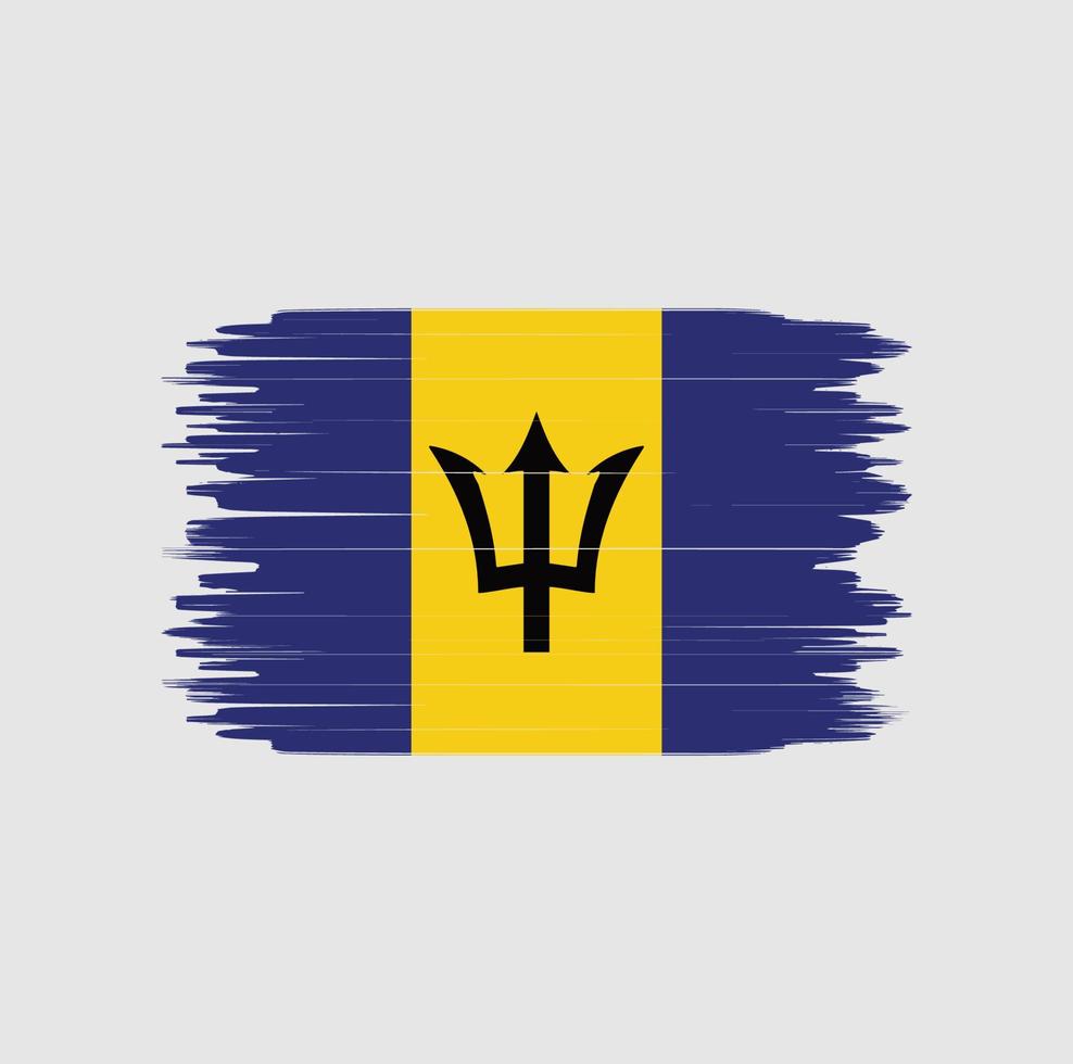 coup de pinceau du drapeau de la barbade. drapeau national vecteur