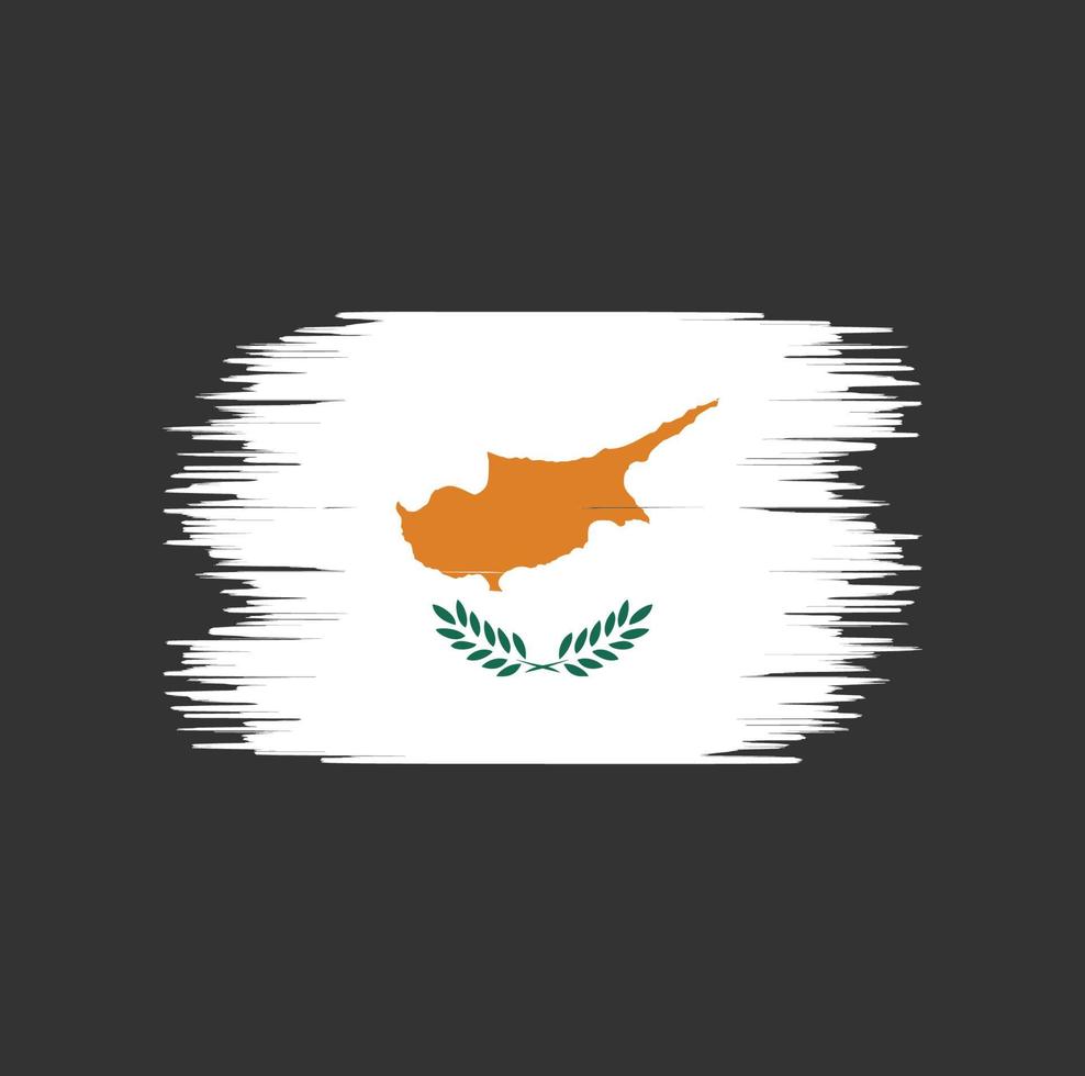 coup de pinceau du drapeau chypriote. drapeau national vecteur