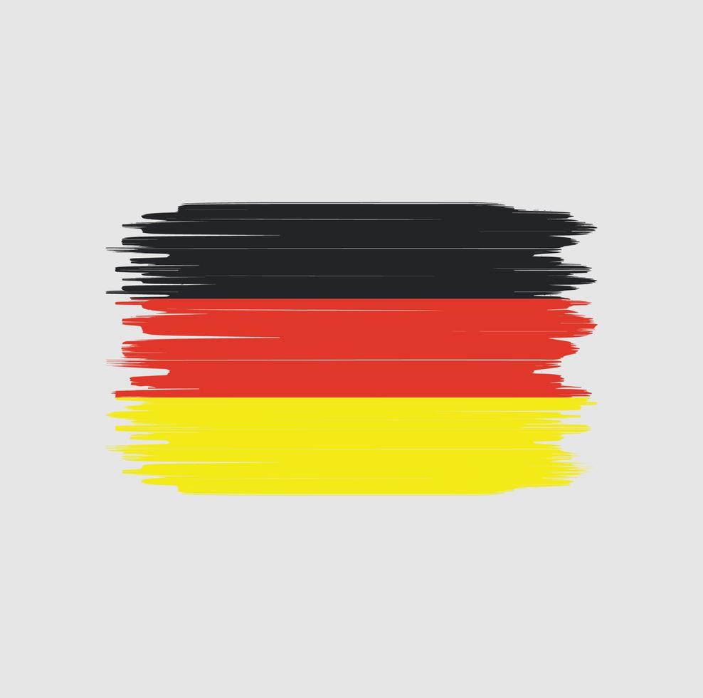 coup de pinceau du drapeau allemand. drapeau national vecteur
