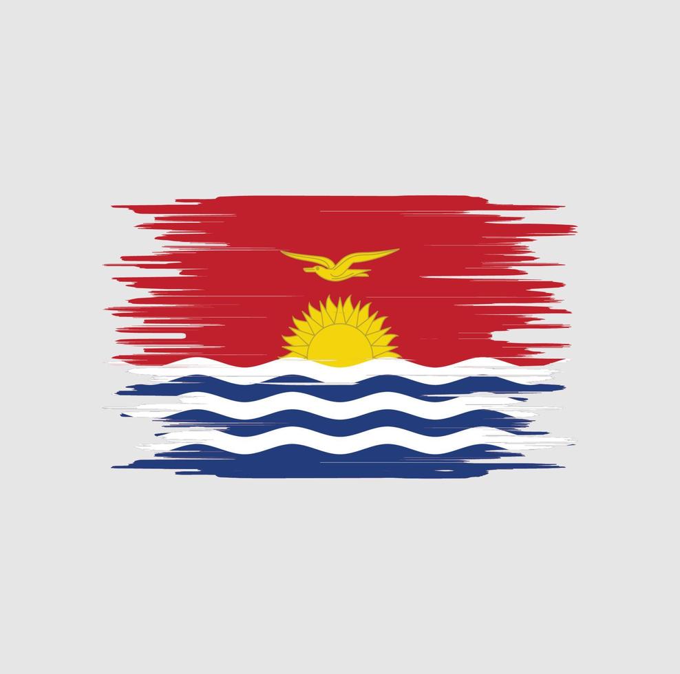 coup de pinceau du drapeau kiribati. drapeau national vecteur