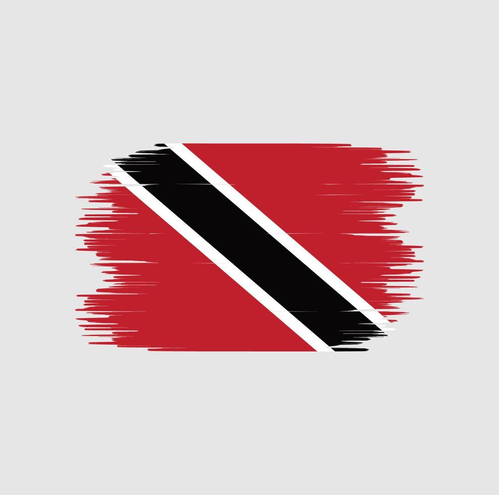 coup de pinceau du drapeau de trinité-et-tobago. drapeau national vecteur