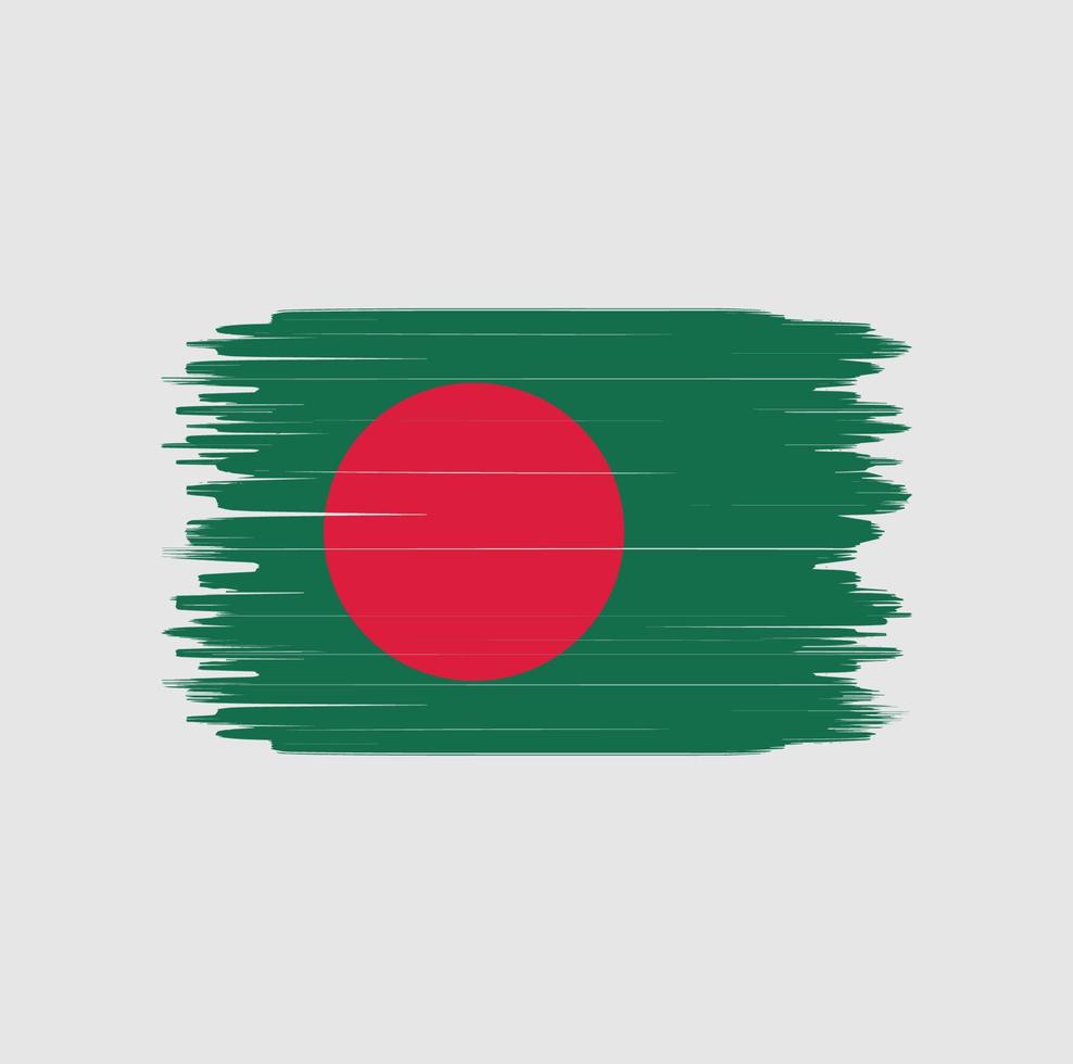 coup de pinceau du drapeau du bangladesh. drapeau national vecteur