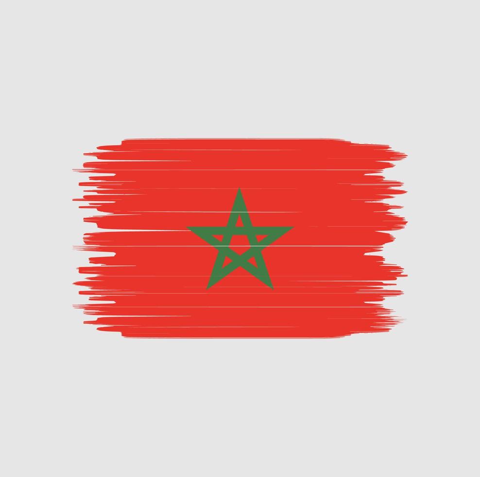 coup de pinceau du drapeau marocain. drapeau national vecteur