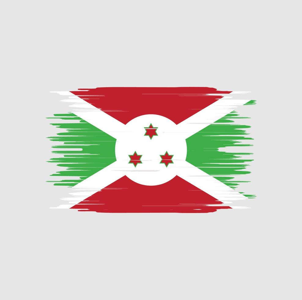 coup de pinceau du drapeau du burundi. drapeau national vecteur