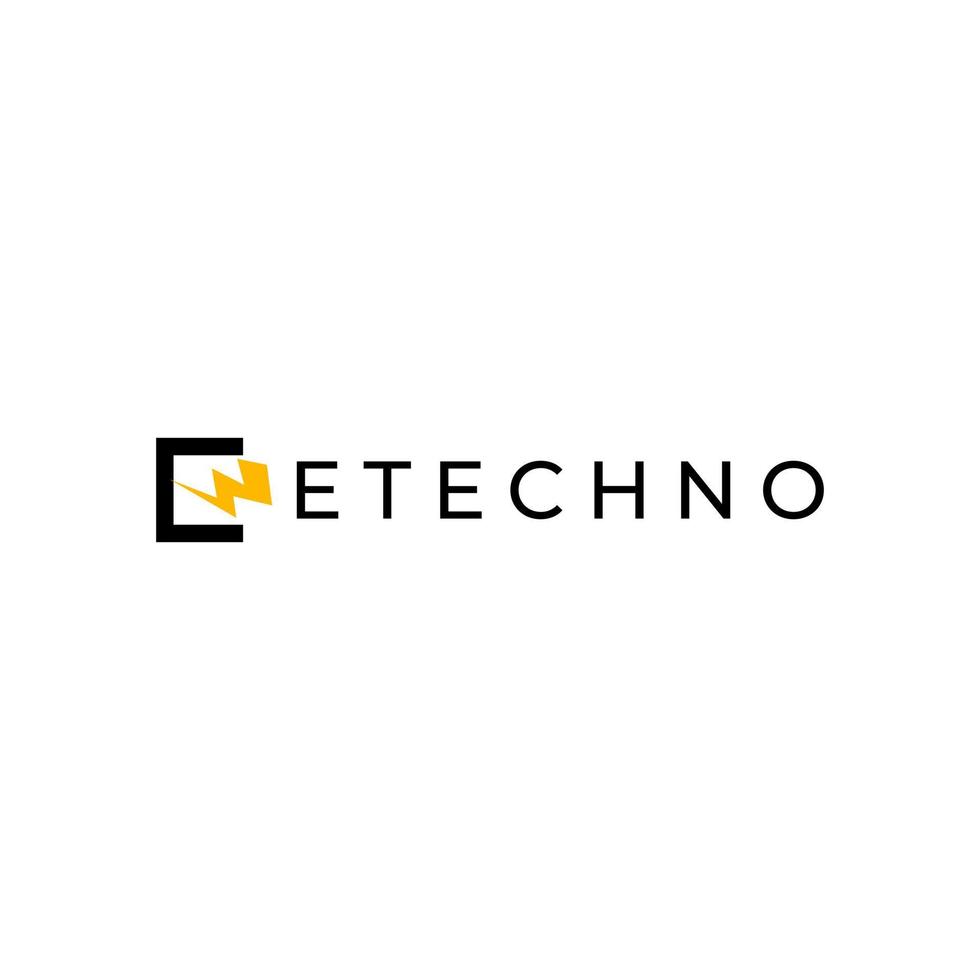 tech logo e abstrait plat moderne vecteur