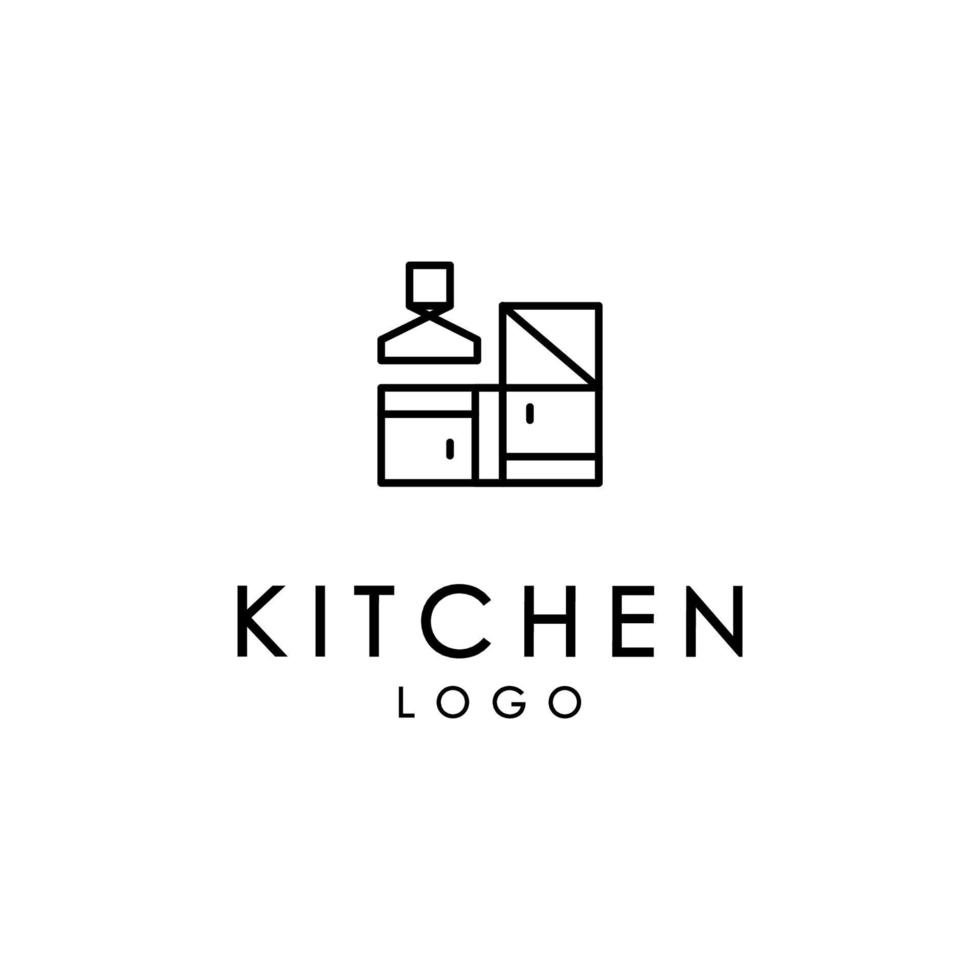 logo de la cuisinière, logo de la cuisine, logo de l'ensemble de cuisine pour les entreprises alimentaires vecteur