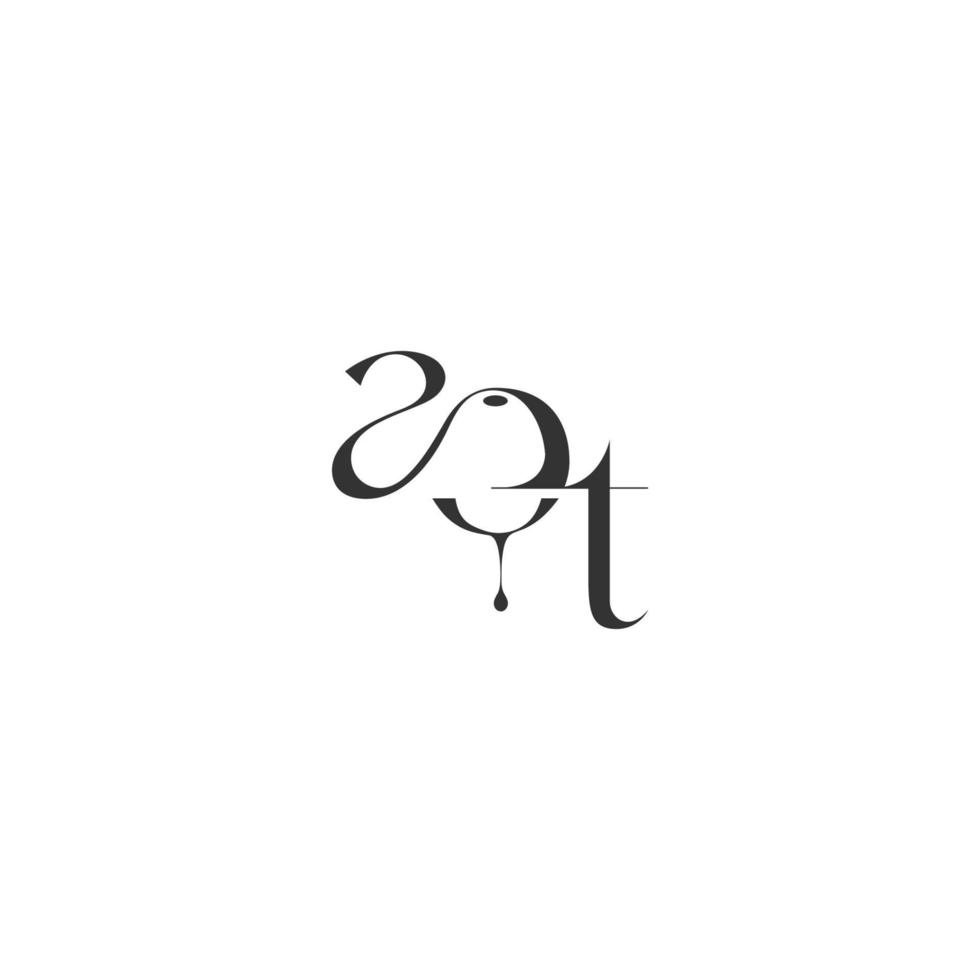 concept de logo lettre a, o et t pour la compagnie pétrolière. lettre a, o, t logotype minimaliste vecteur