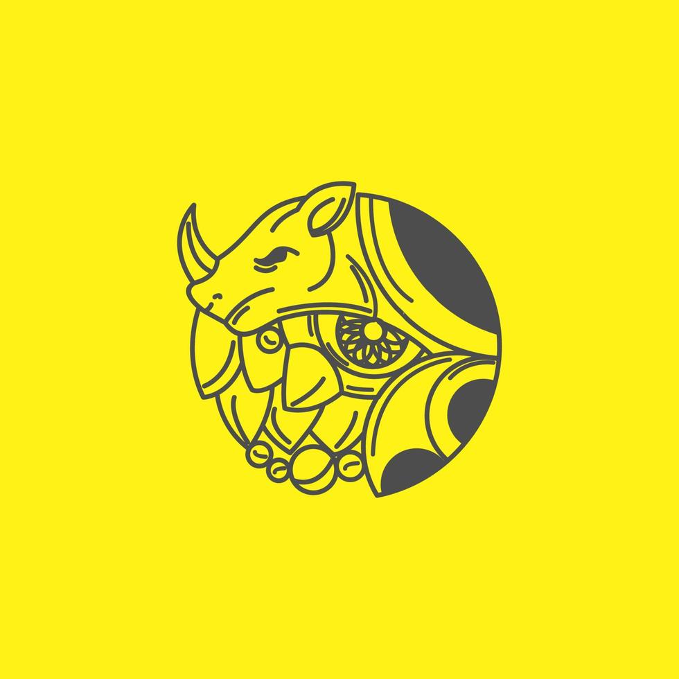 logo abstrait d'oeil d'animal. symbole de l'égypte. logo de la ligne ancienne. vecteur