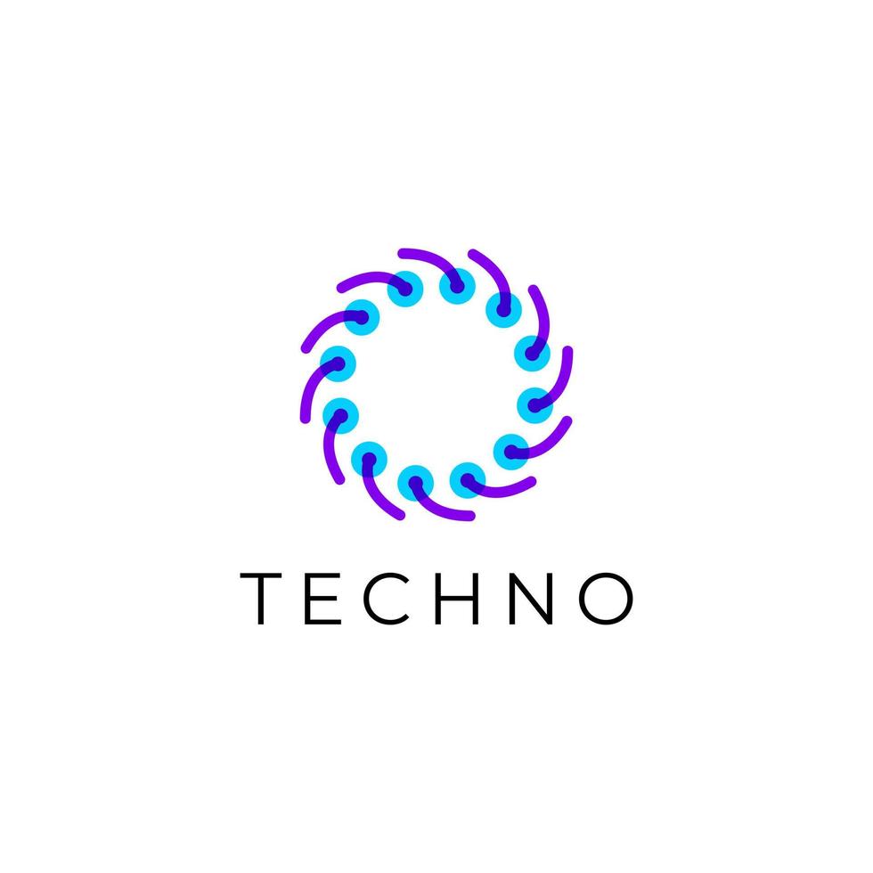 tech logo abstrait plat moderne vecteur