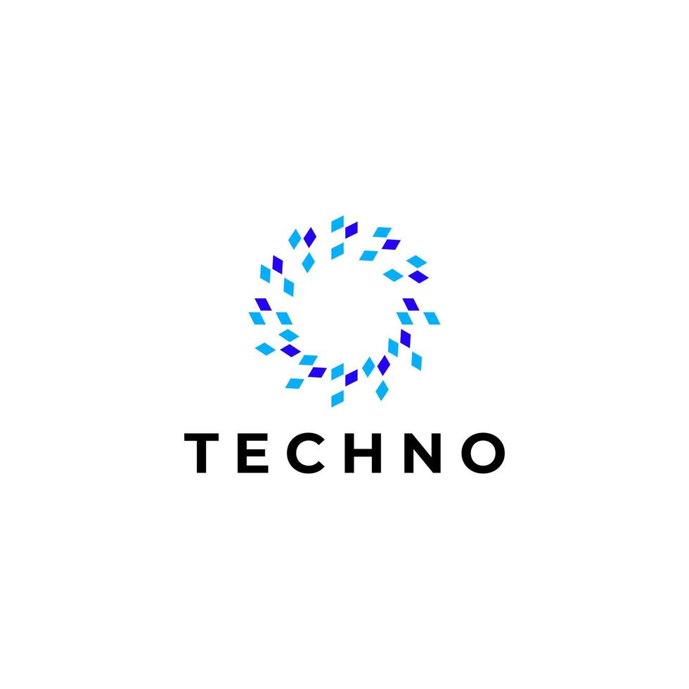 tech logo abstrait plat moderne vecteur