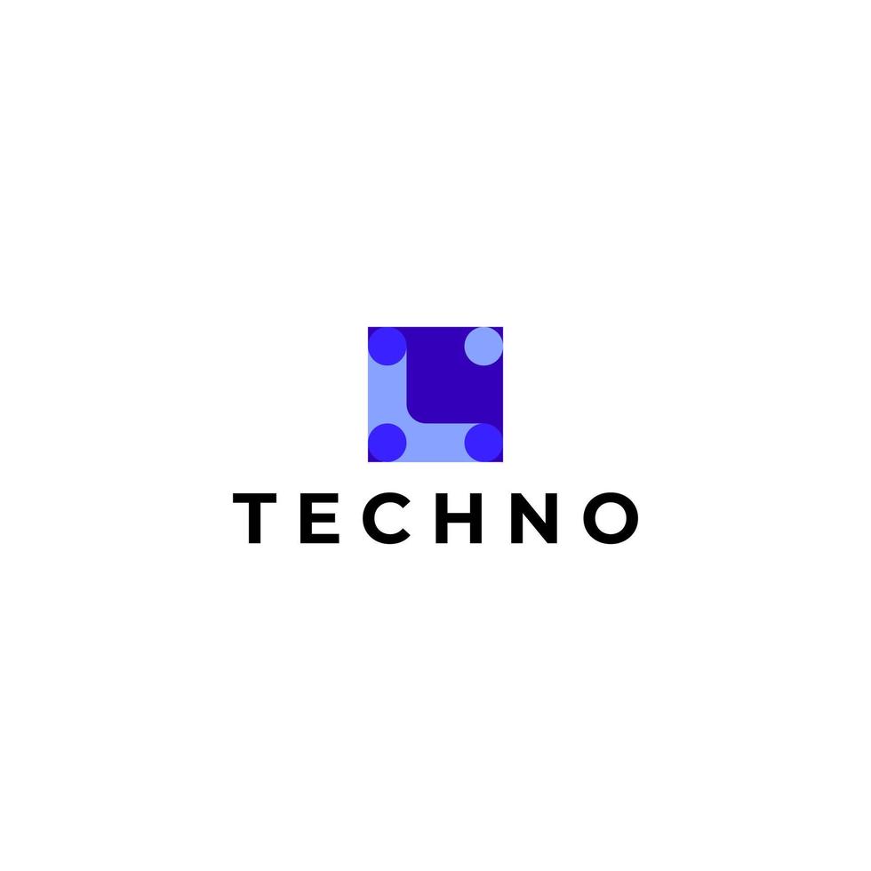 tech logo abstrait plat moderne vecteur