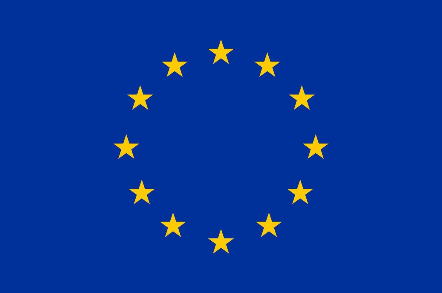 vecteur drapeau de l'union européenne, couleurs et proportions correctes. drapeau européen. étoiles de l'ue en cercle. union euro, parlement européen. drapeau de l'UE