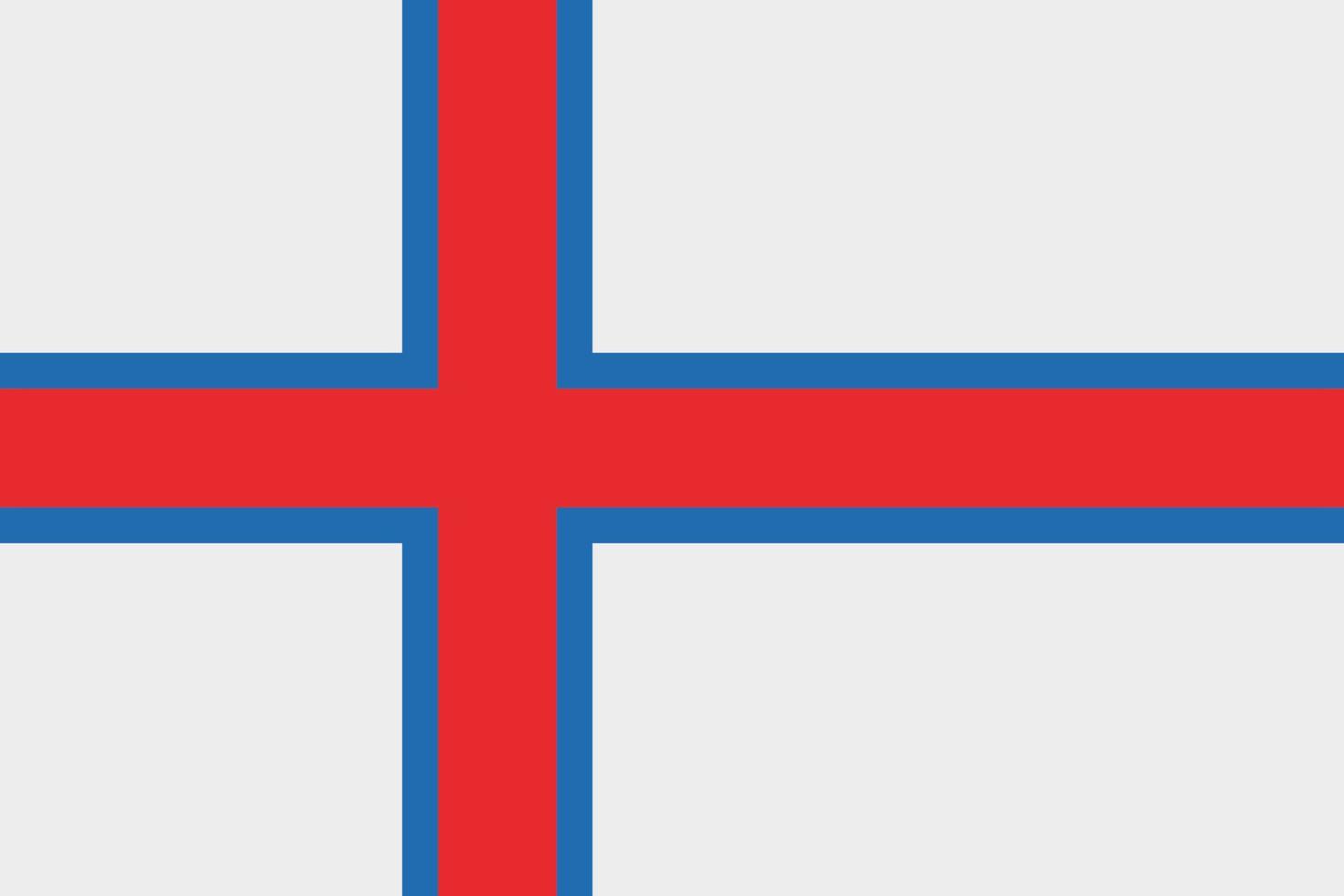 icône de vecteur de drapeau féroé. le drapeau des îles féroé