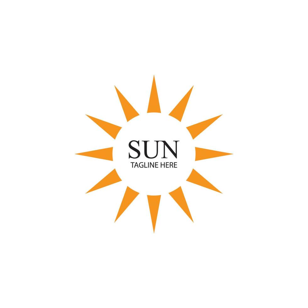 conception de modèle de logo soleil vector illustration icône