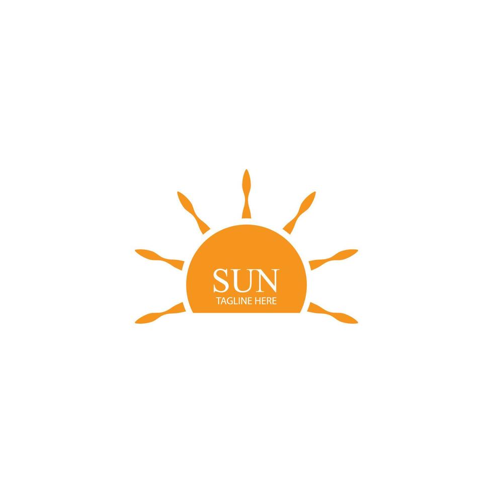 conception de modèle de logo soleil vector illustration icône