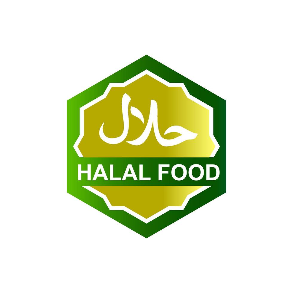 vecteur de modèle d'étiquette de nourriture halal