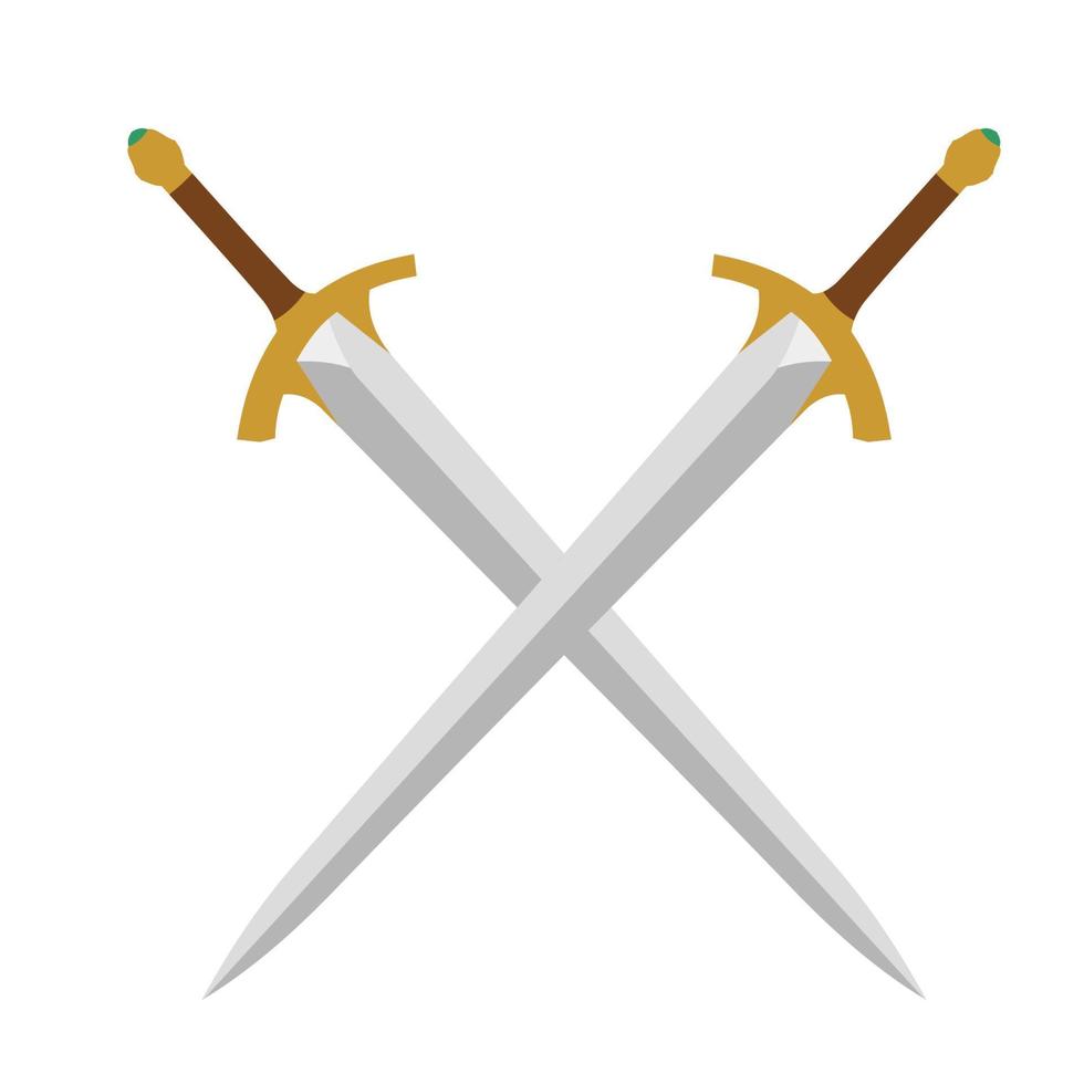 épée médiévale croisée vecteur