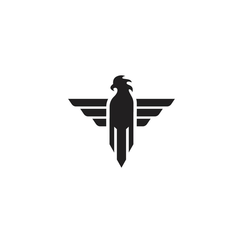 nom de l'entreprise du logo de l'aigle. vecteur