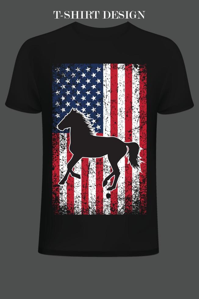 Conception de t-shirt de drapeau des États-Unis du 4 juillet. conception de t-shirt de citations indépendantes américaines. conception de t-shirt drapeau américain vecteur