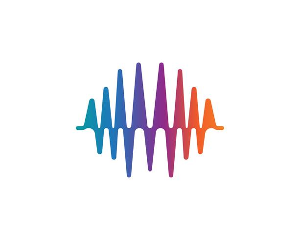 icône de vecteur du logo ilustration onde sonore