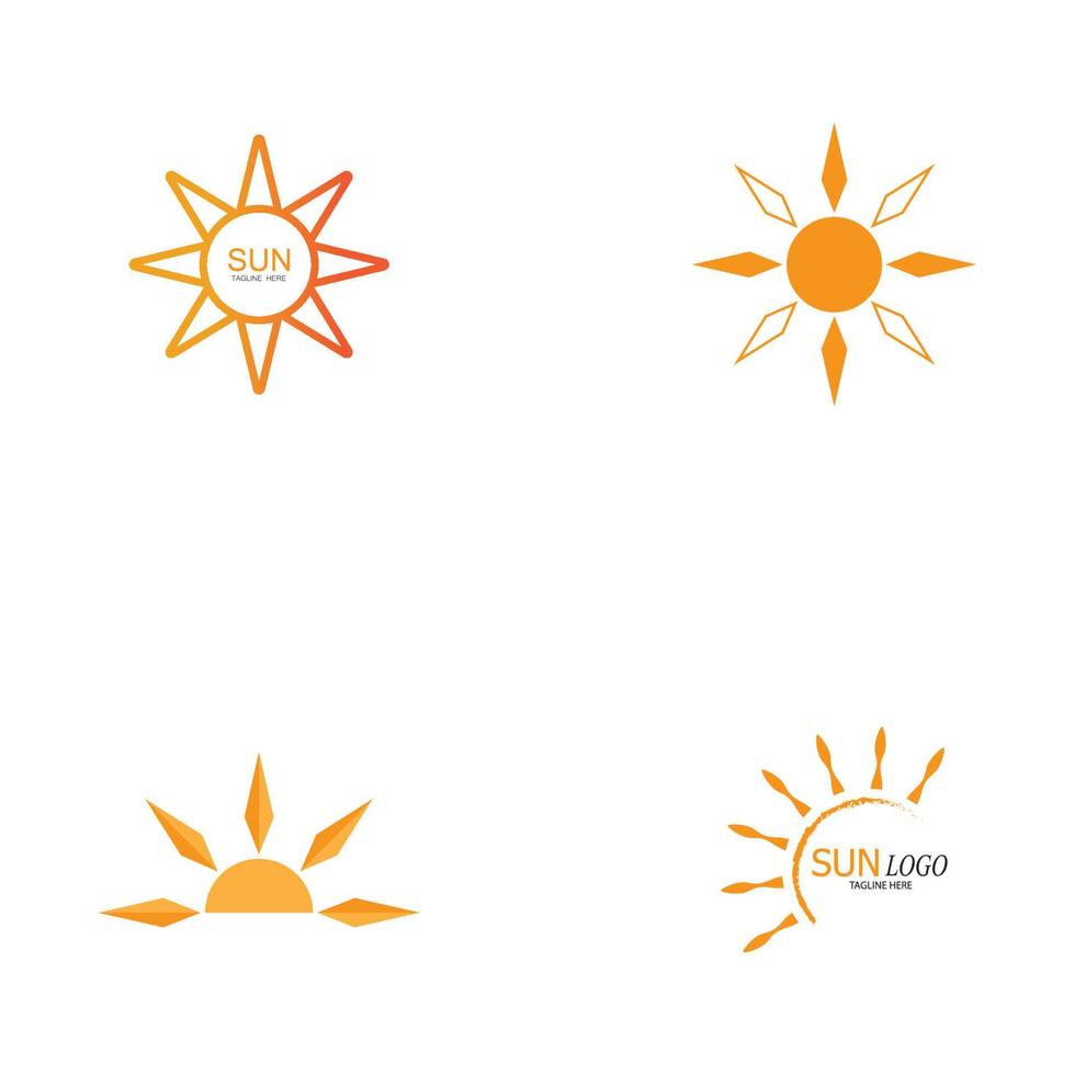 conception de modèle de logo soleil vector illustration icône