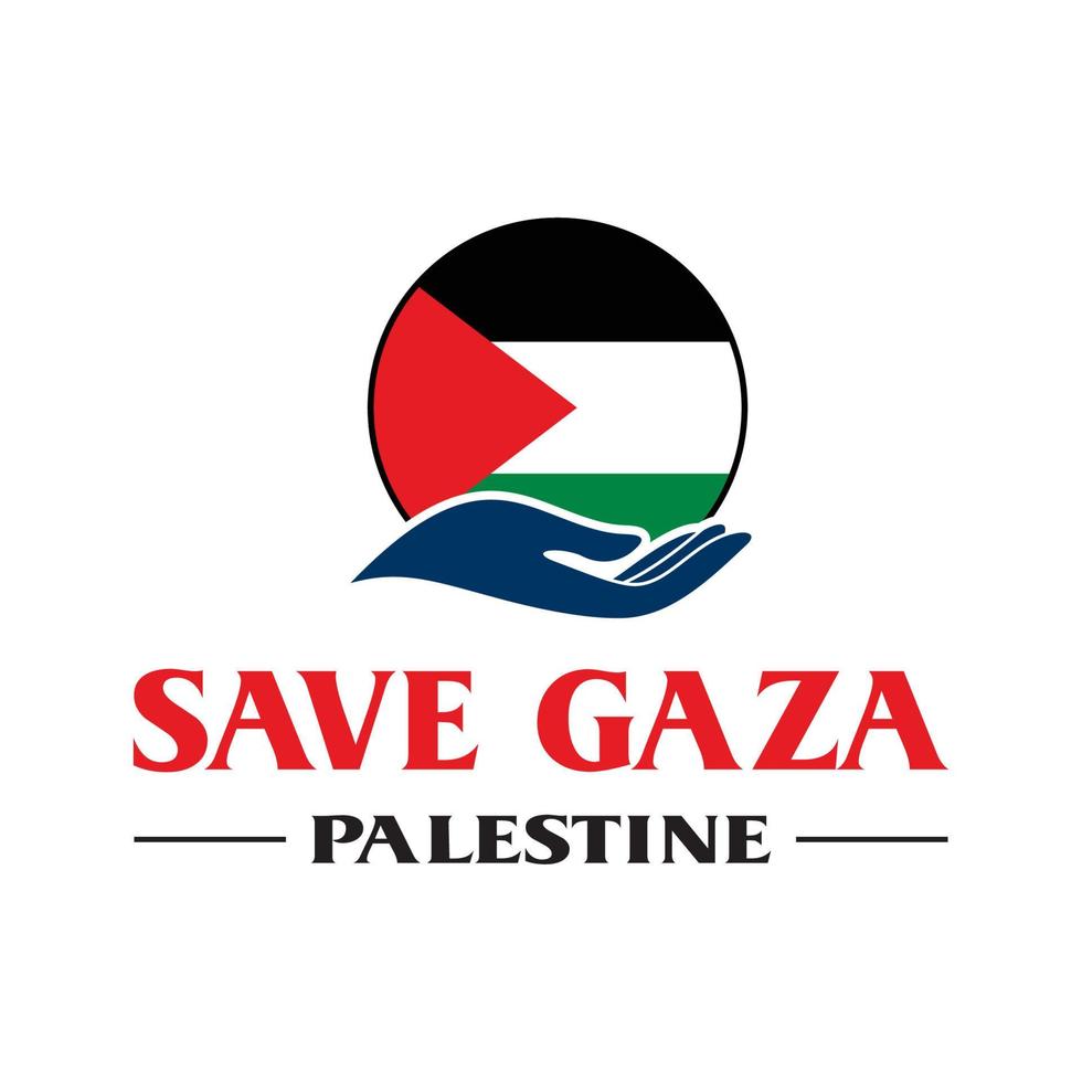 sauver le logo de la palestine, vecteur de gaza gratuit