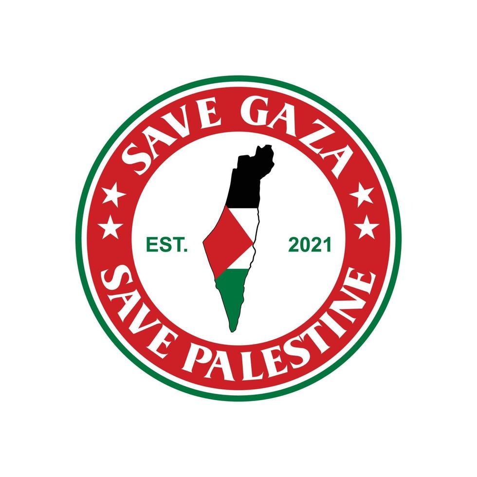 sauver le logo de la palestine, vecteur de gaza gratuit