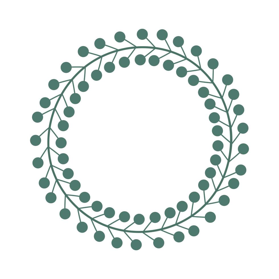 illustration de couronne de laurier vert vecteur
