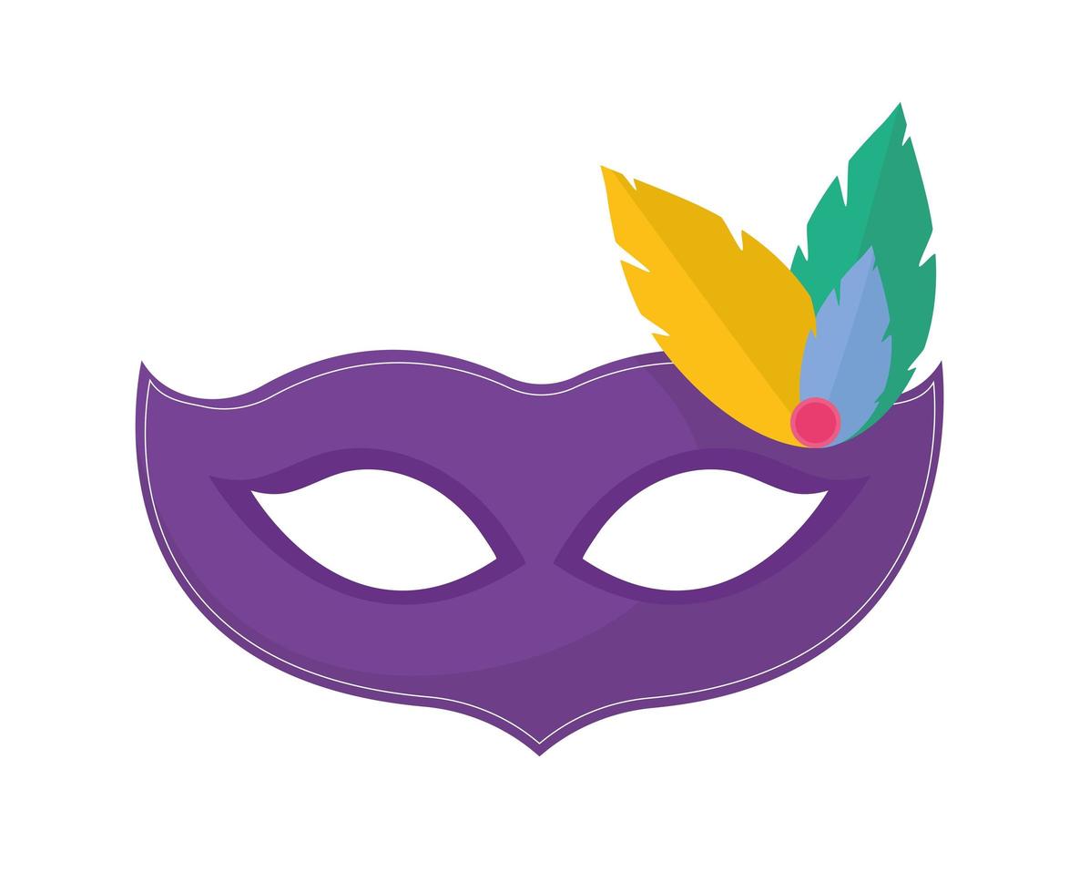 joli masque violet vecteur