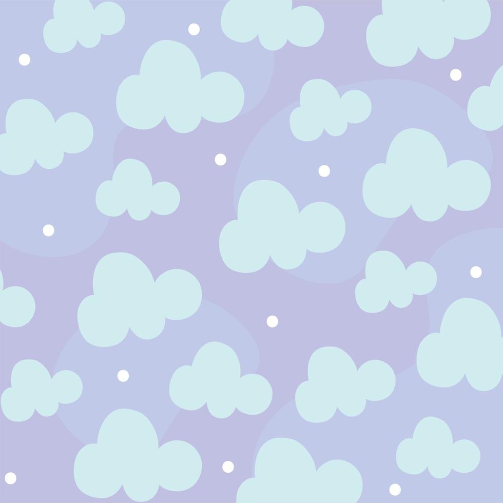 joli motif de nuages vecteur